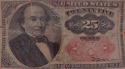 Union 25 cent bill